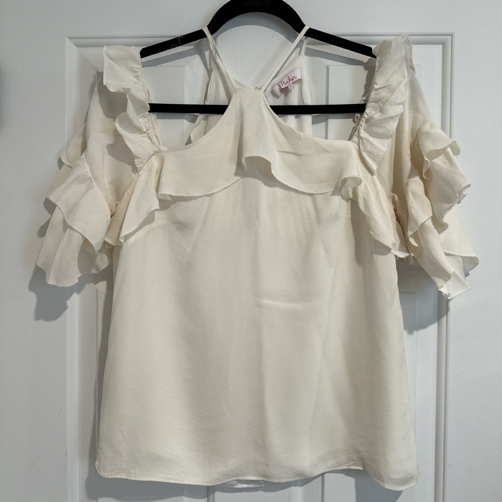 Parker Cream Ruffle Blouse - Picture 2 of 6